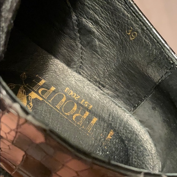 F-TROUPE CREEPER OXFORD PONY HAIR & REPTILE SHOES - Picture 7 of 8